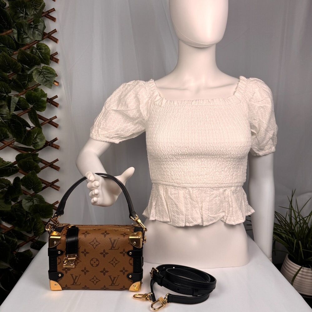 Louis Vuitton Side Trunk Handbag Reverse Monogram Canvas PM - Picture 1 of 11